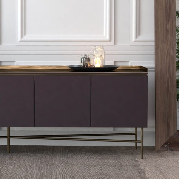 handmade hoxton brass sideboard with aged brass frame